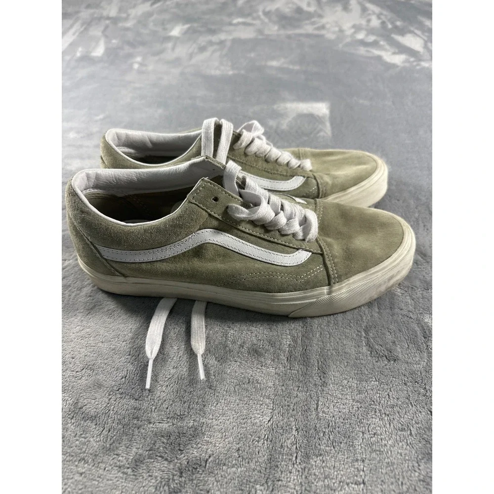 Vans Old Skool Suede Sage Green Olive Low Top Sneakers Mens 8.5 Womens 10